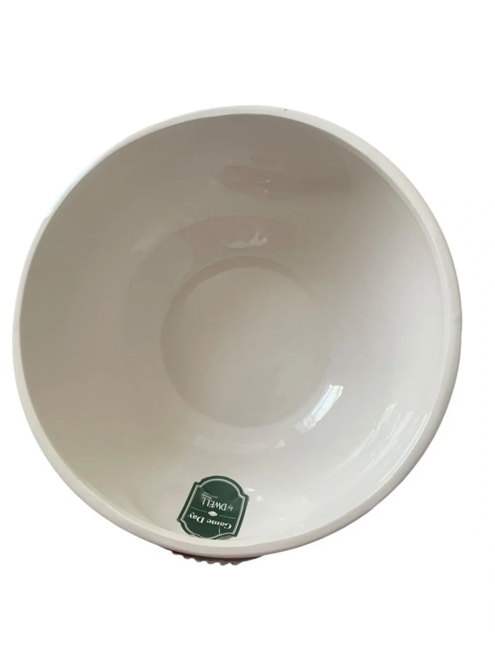 Dwell Studio Ceramic Game Day Football Snack Bowl - 8.5” - New